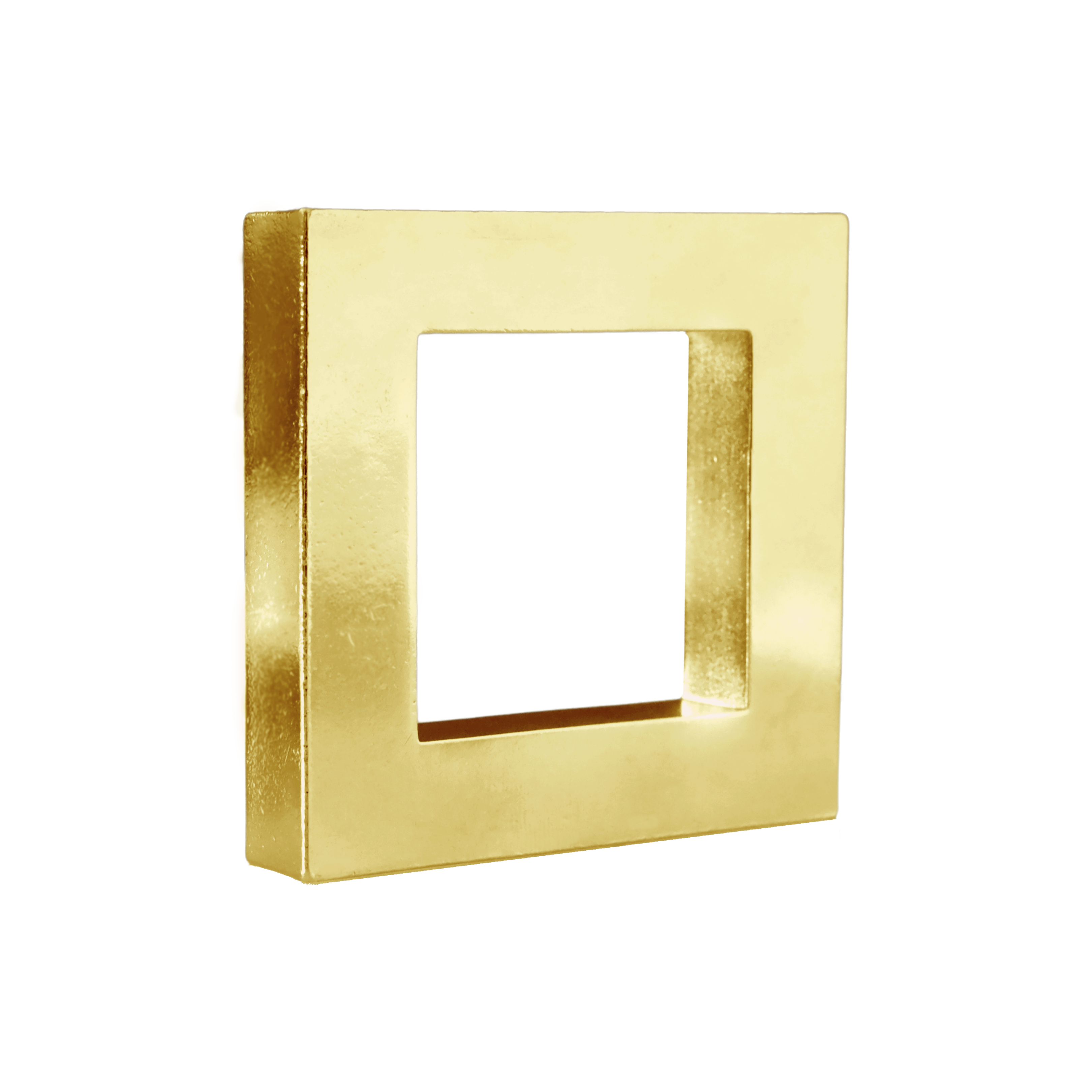 Square Interchangeable Napkin Ring Base in Gold and Silver