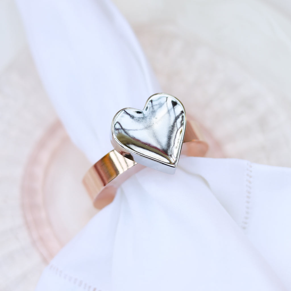 The Patricia Heart Interchangeable Napkin Ring Topper