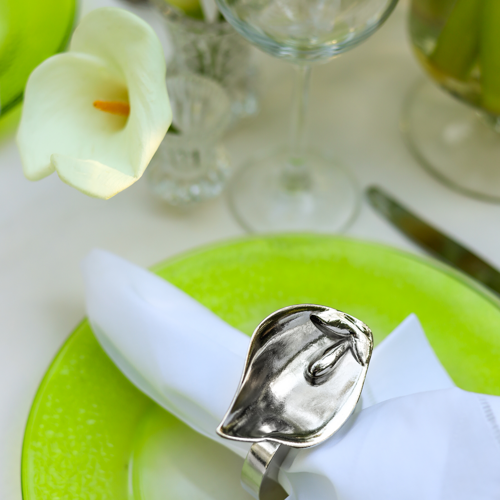 The Susan Calla Lily Interchangeable Napkin Ring Topper